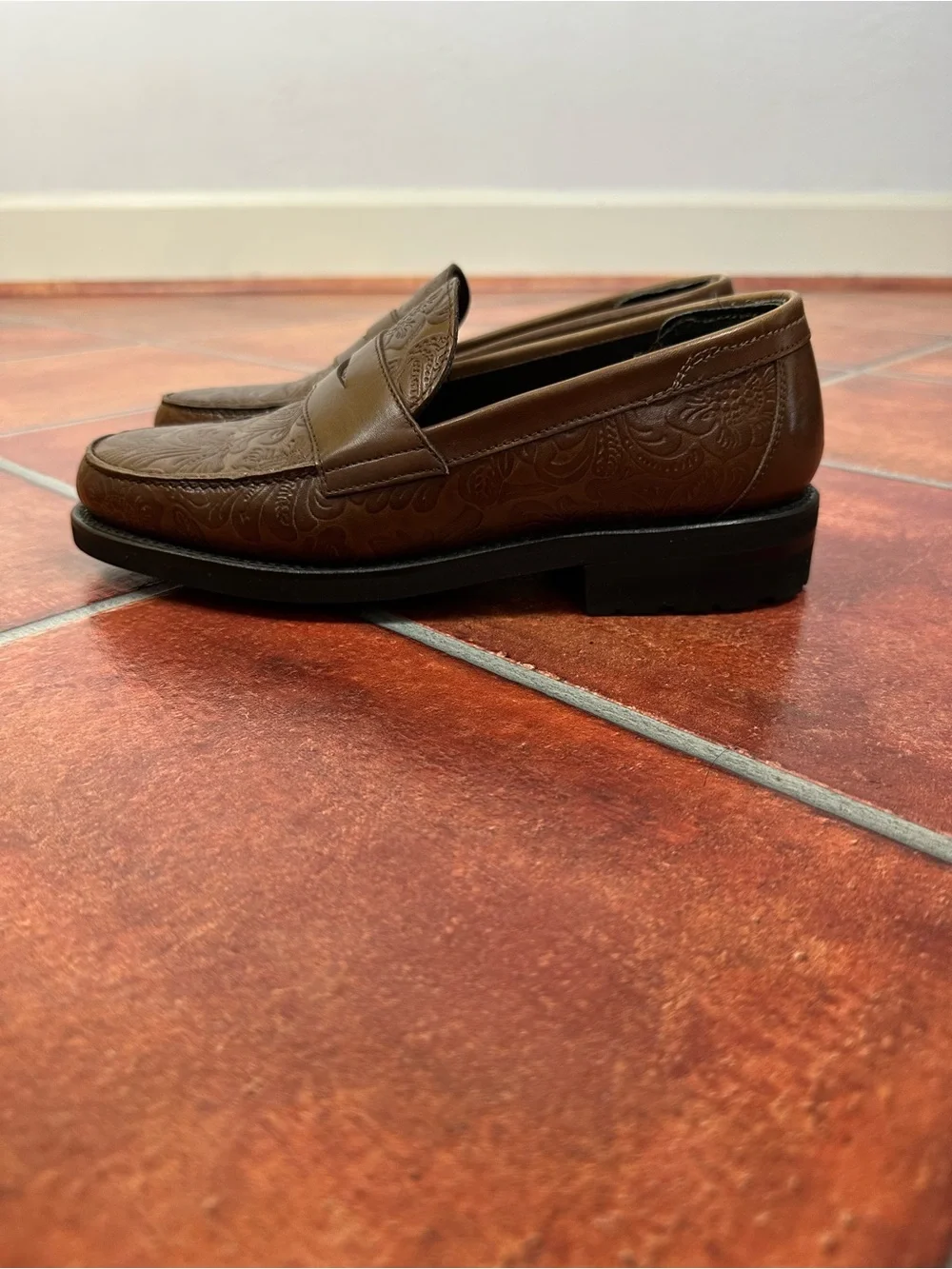 Taft Men’s Jack Penny Loafers in Stampato Italian Leather